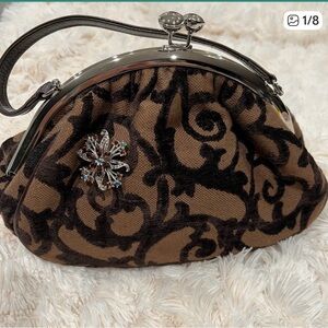 Elegant Brown and Black Women's Clutch